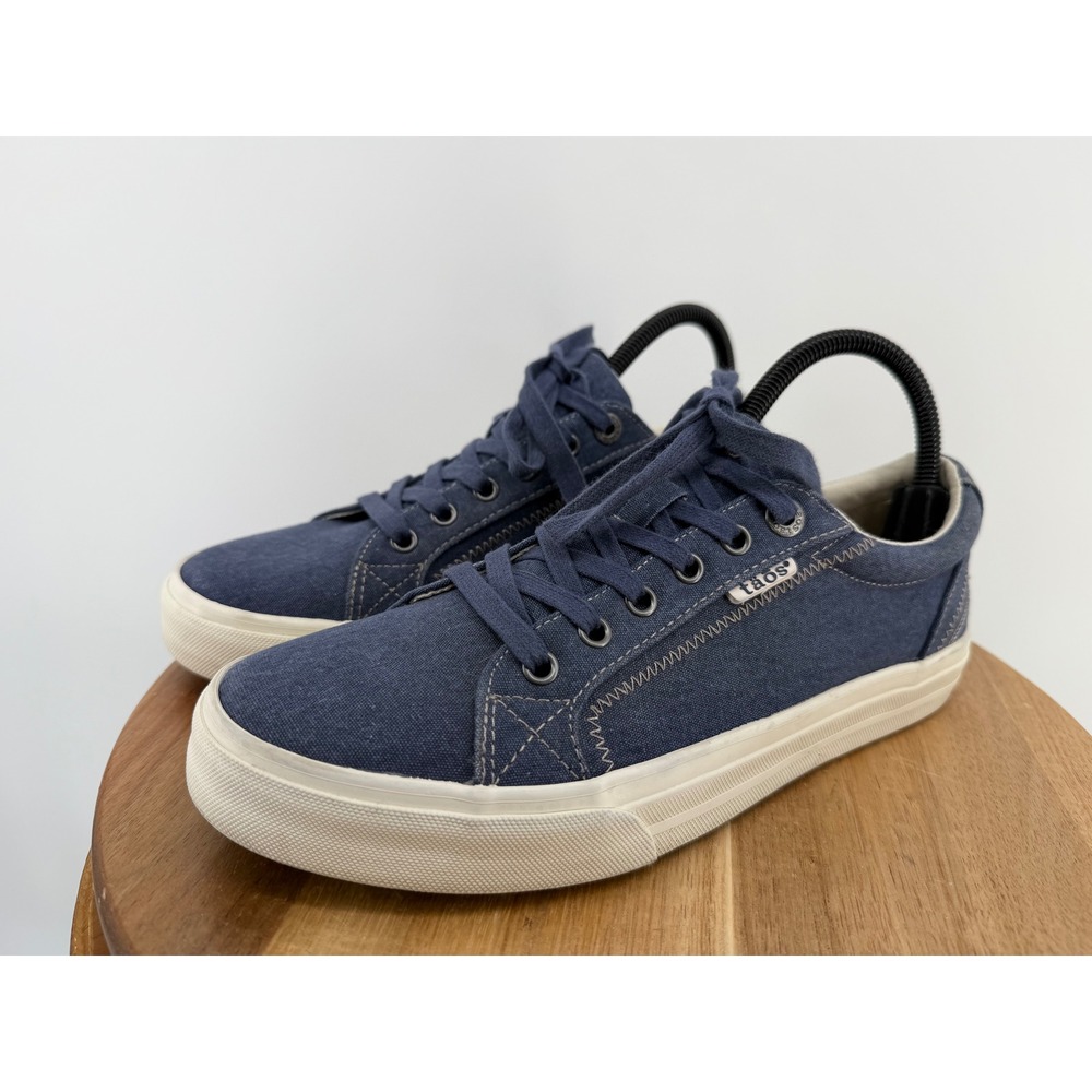 Taos Plim Soul Blue Canvas Lace Up Sneakers Womens 9.5 PLS-13644 Low Top Shoes